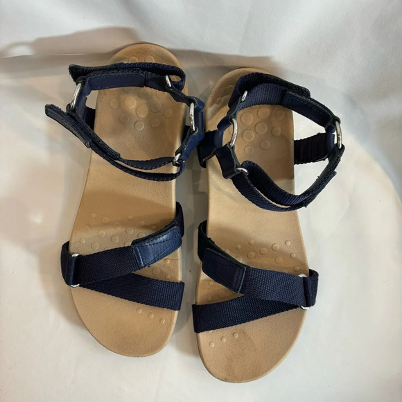 VIONIC Sz 8 Candace Sandals Adjustable Velcro Closure Podiatrist Design Footbed - Picture 3 of 8